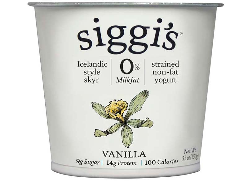 Siggis nonfat vanilla yogurt