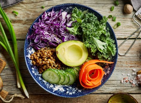 Plant based vegan salad bowl
