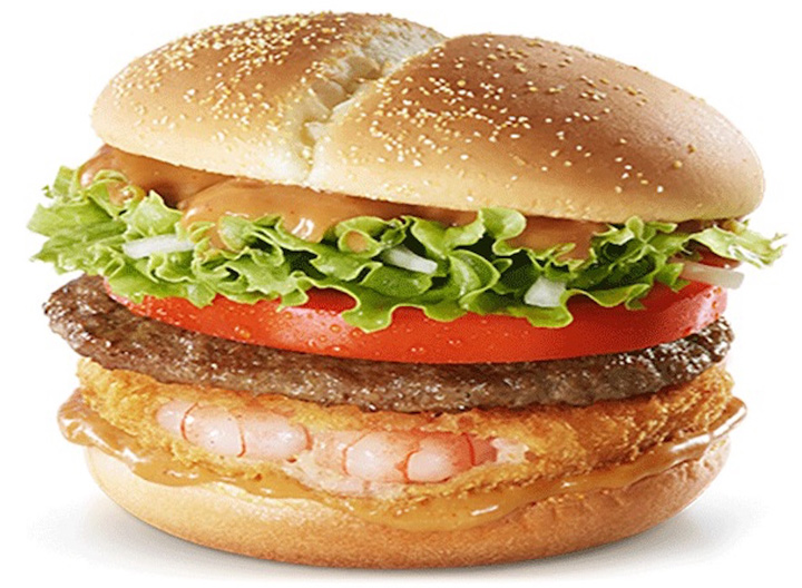 Mcdonalds shrimp beef burger