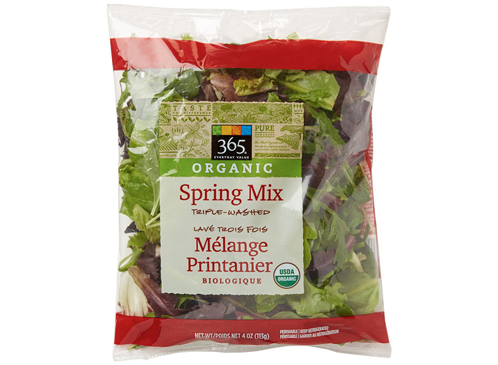 Whole Foods organic spring mix