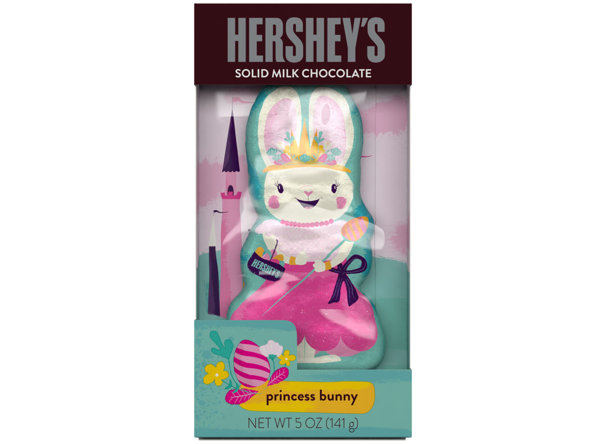 Hersheys solid milk chocolate princess easter bunny