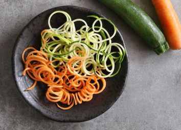 Spiralized zucchini carrots
