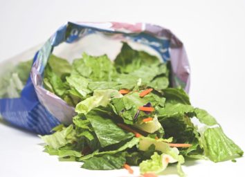 Bagged salad lettuce