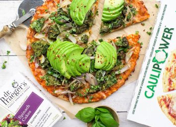 Caulipower dr praeger pizza with avocado