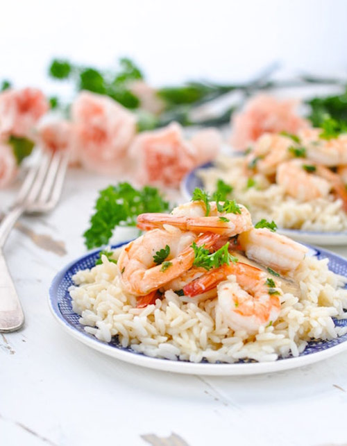 Garlic shrimp skillet