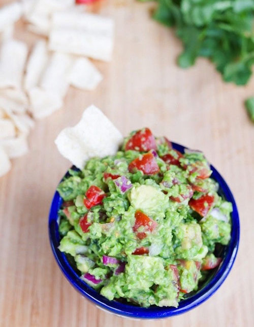 Guacamole with frozen peas