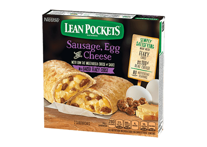 Lean pockets frozen breakfast sausage egg