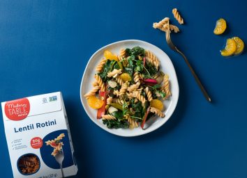 Modern Table lentil rotini with vegetables