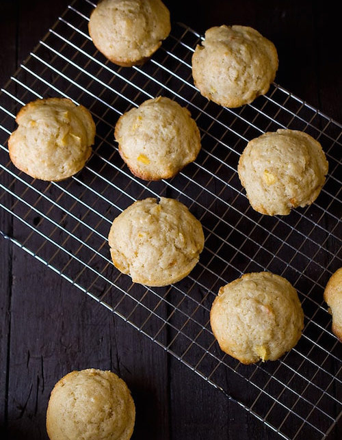 Peach yogurt muffins