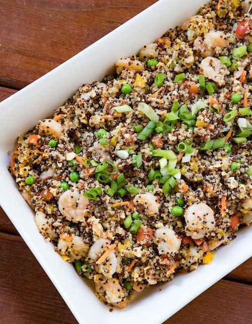 Shrimp fried quinoa