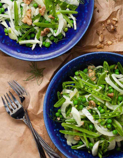 Sugar snap pea fennel salad