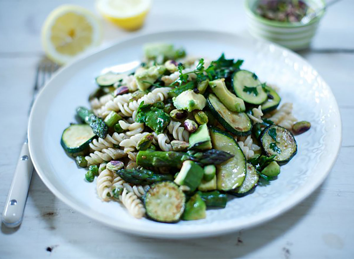 summer pasta salad rotini zucchini