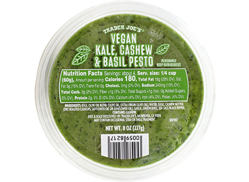 Trader joes Vegan kale cashew basil pesto