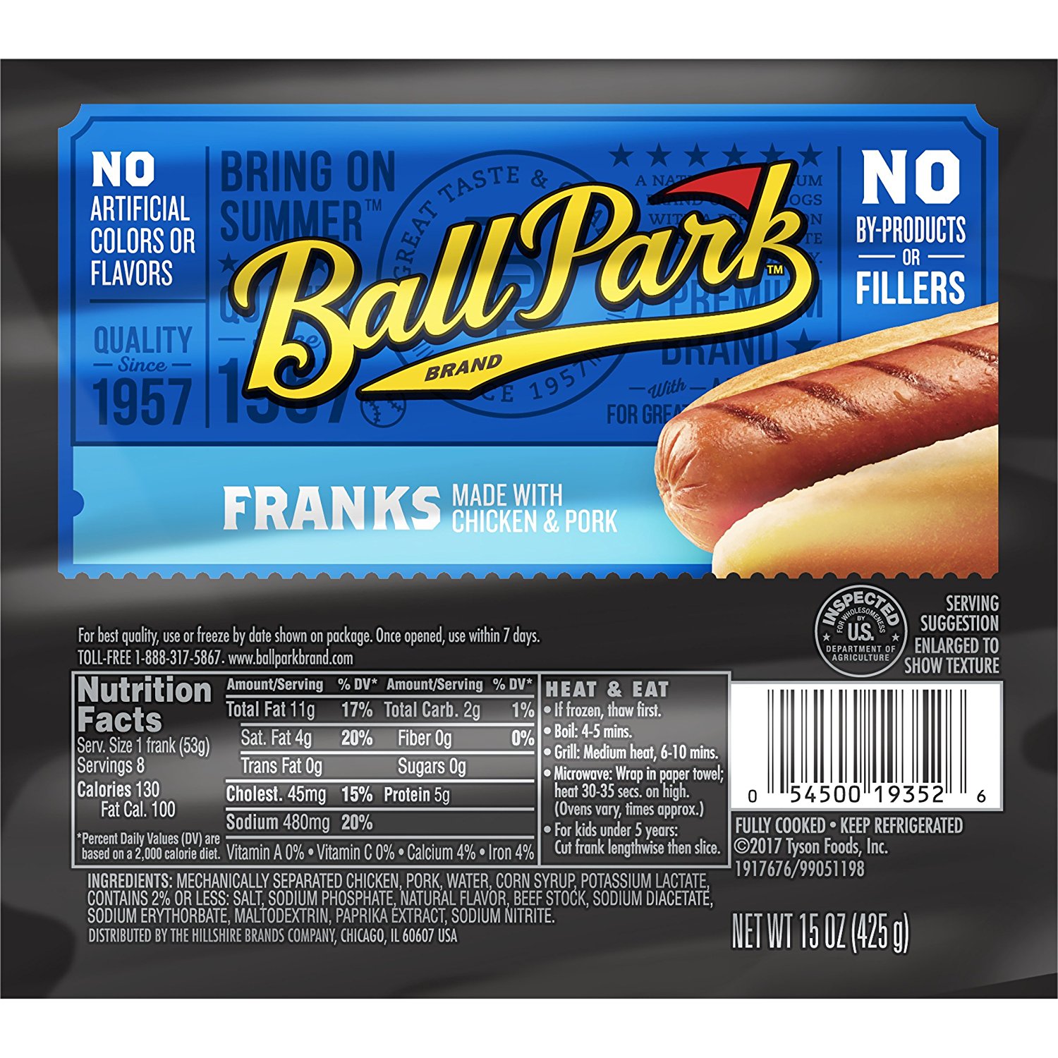 Ball Park hot dog