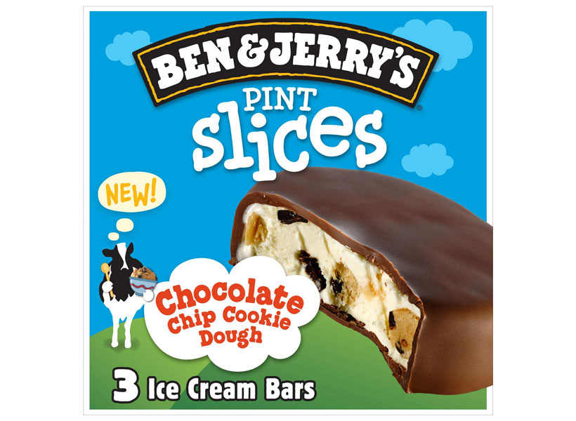 Ben and jerrys pint slices Chocolate Chip Cookie Dough