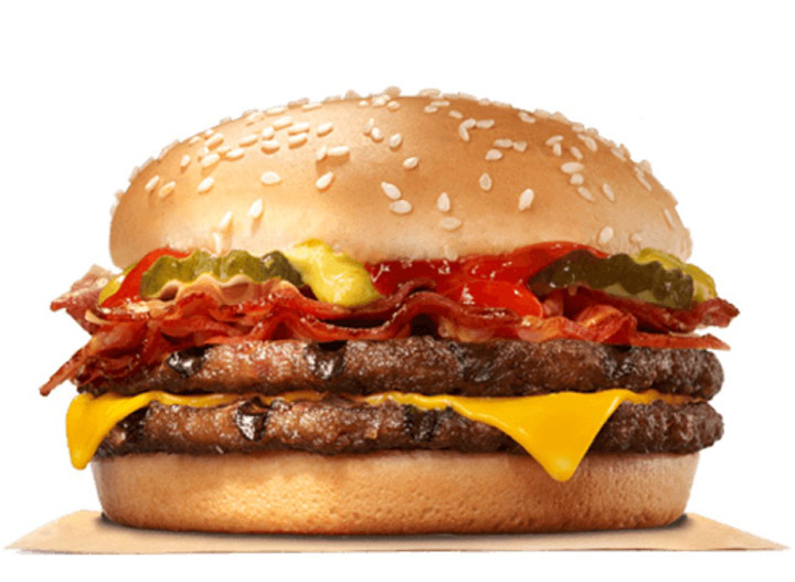 Burger king bacon double cheeseburger