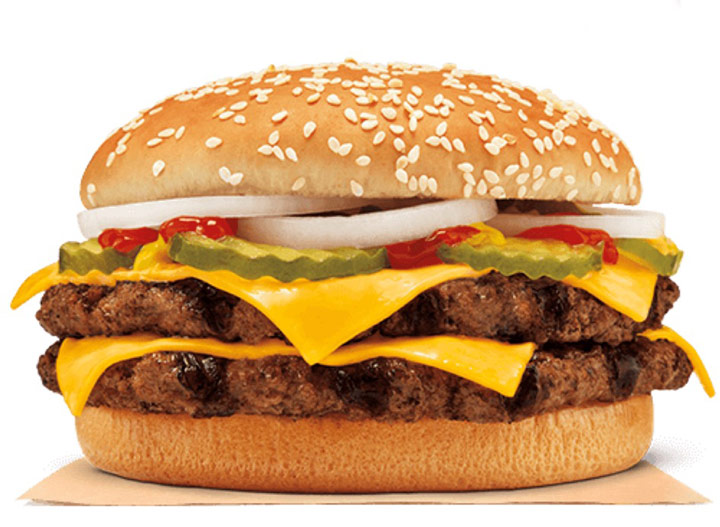 Burger king double quarter pound king