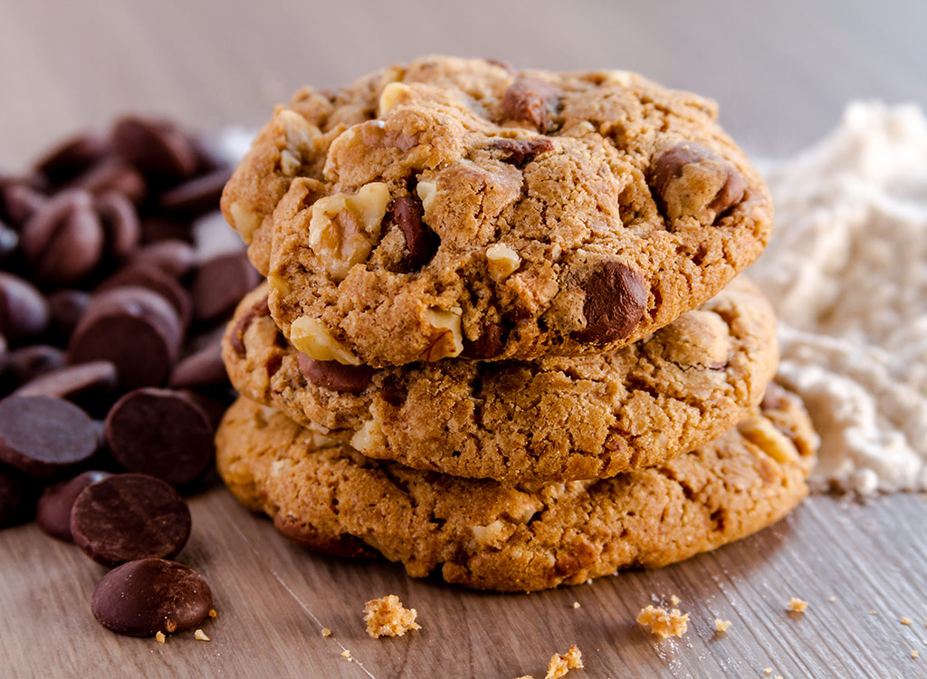 Chocolate chip cookies with nuts