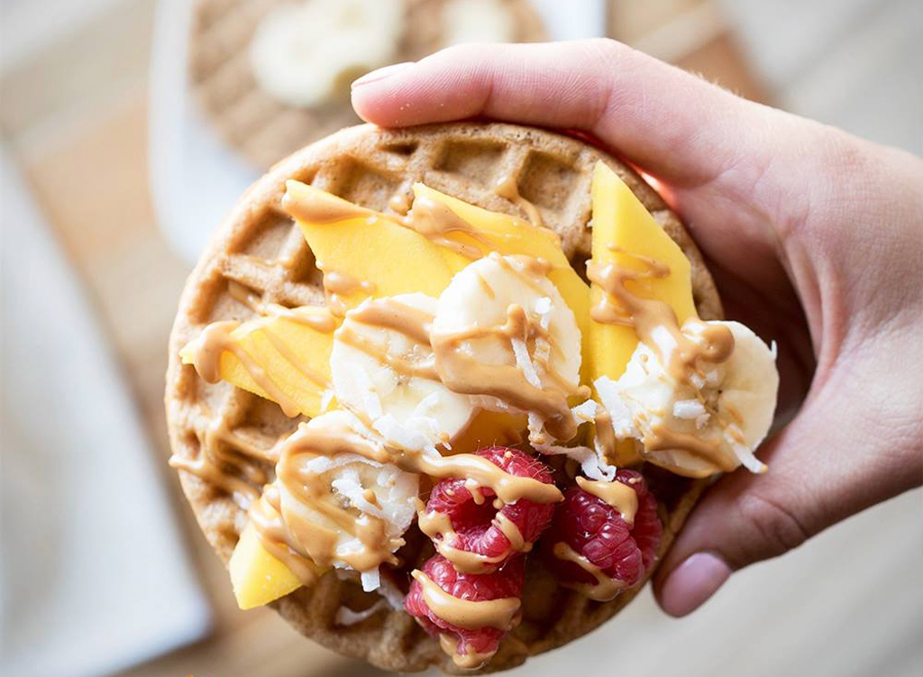 Van's waffle with fruit