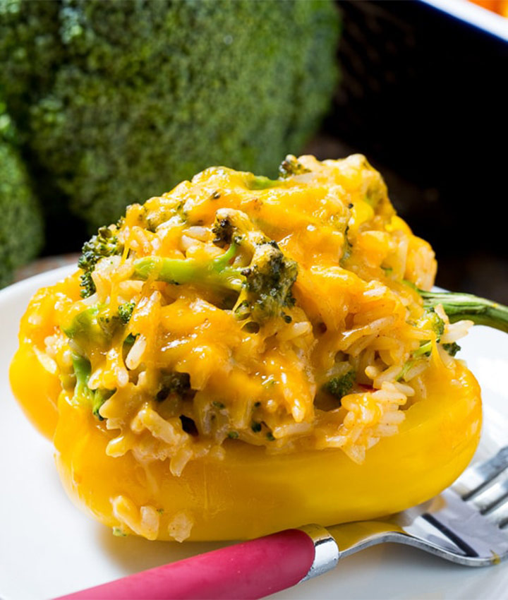Broccoli cheese peppers recipe blogger