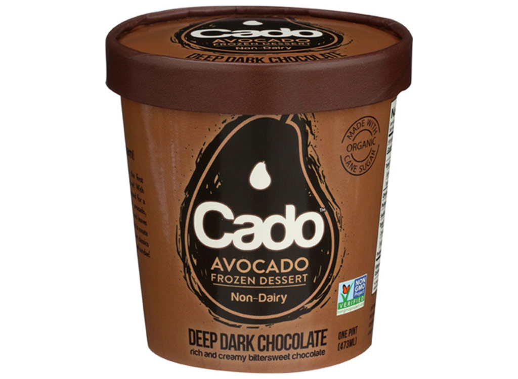 Cado avocado ice cream deep dark chocolate