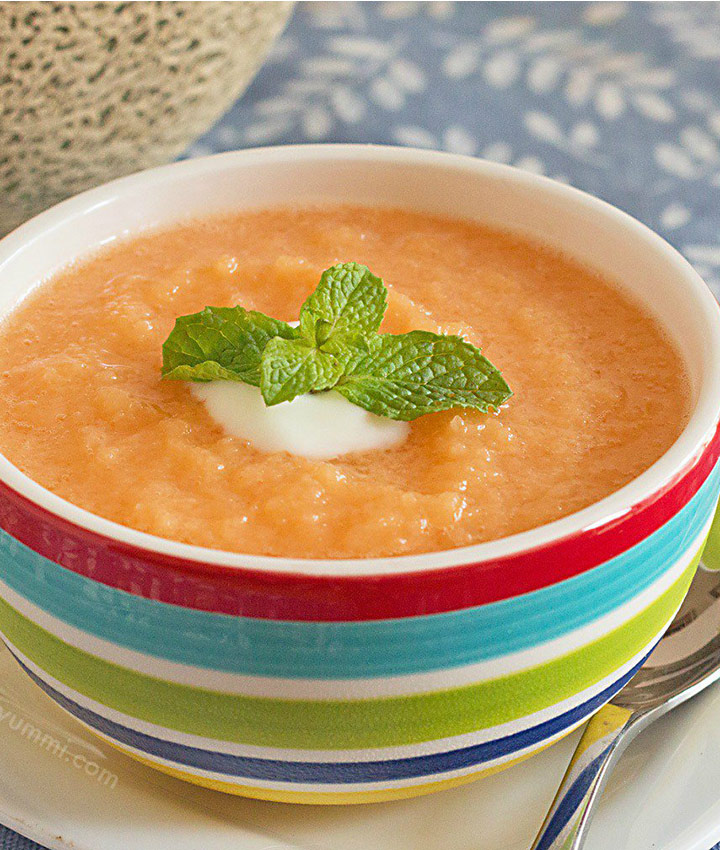 Chilled cantaloupe soup recipe