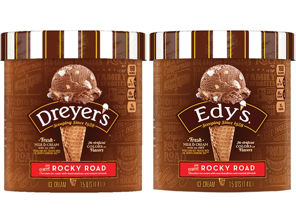 Dreyers vs edys rocky road ice cream