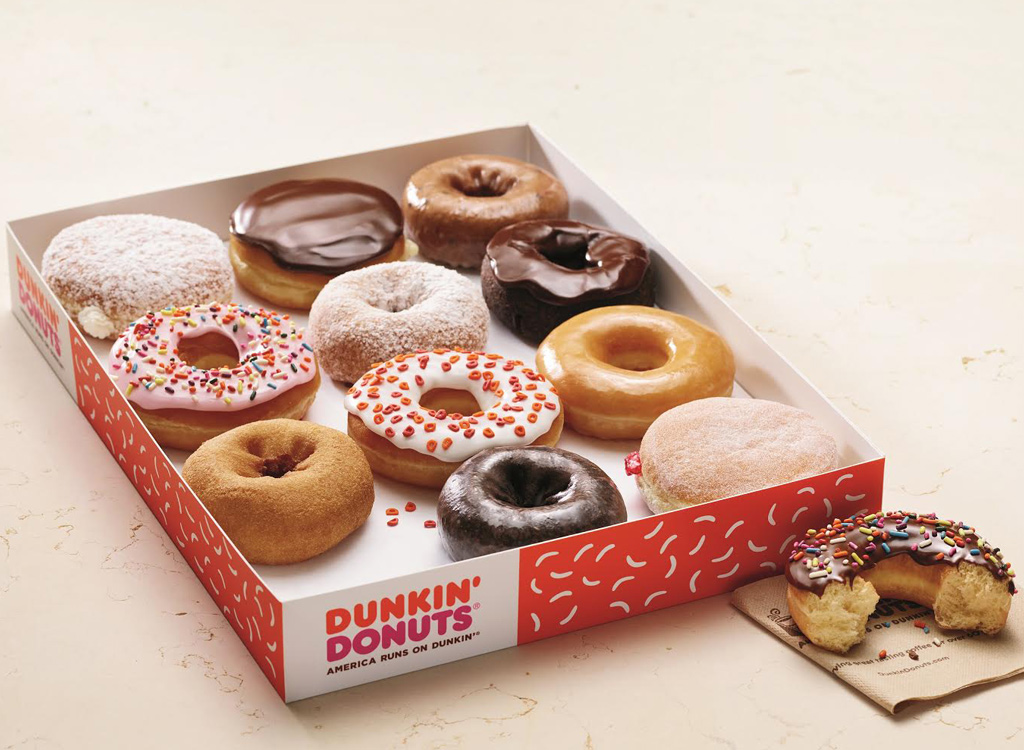 Dunkin Donuts box of donuts