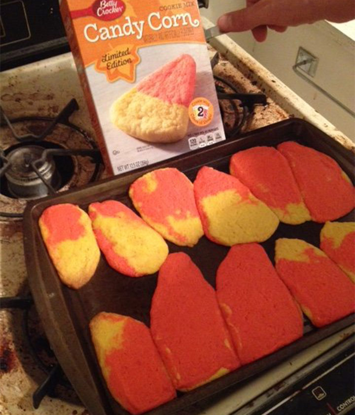 Food fail betty crocker candy corn halloween sugar cookie