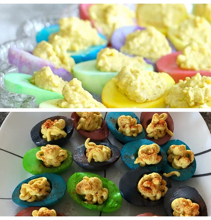 Food fail dyed deviled egg easter