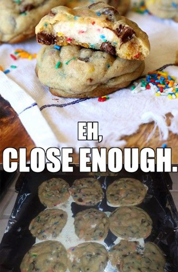 Food fails frosting stuffed cookie