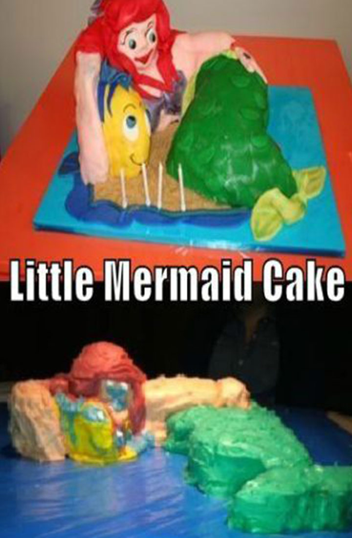 Food fails little mermaid cake