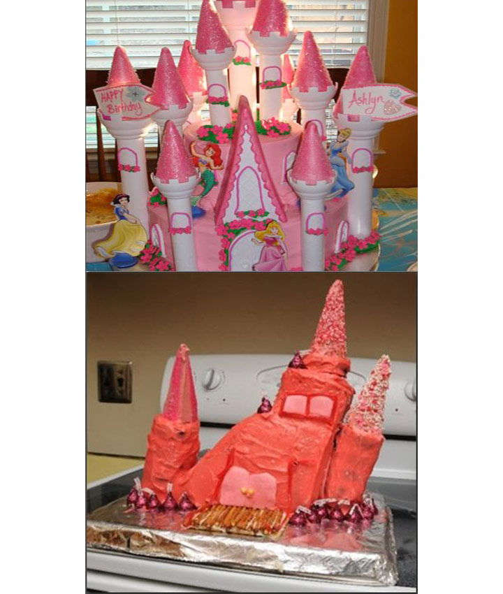 Food fails princess castle cake