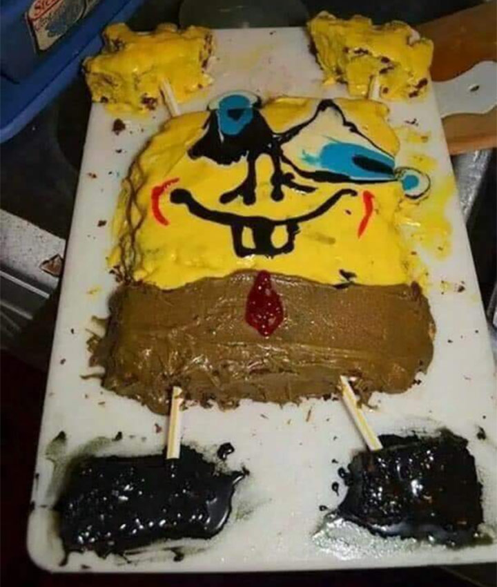 Food fails spongebob cake