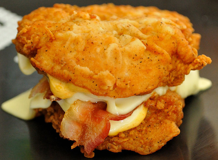 KFC double down sandwich