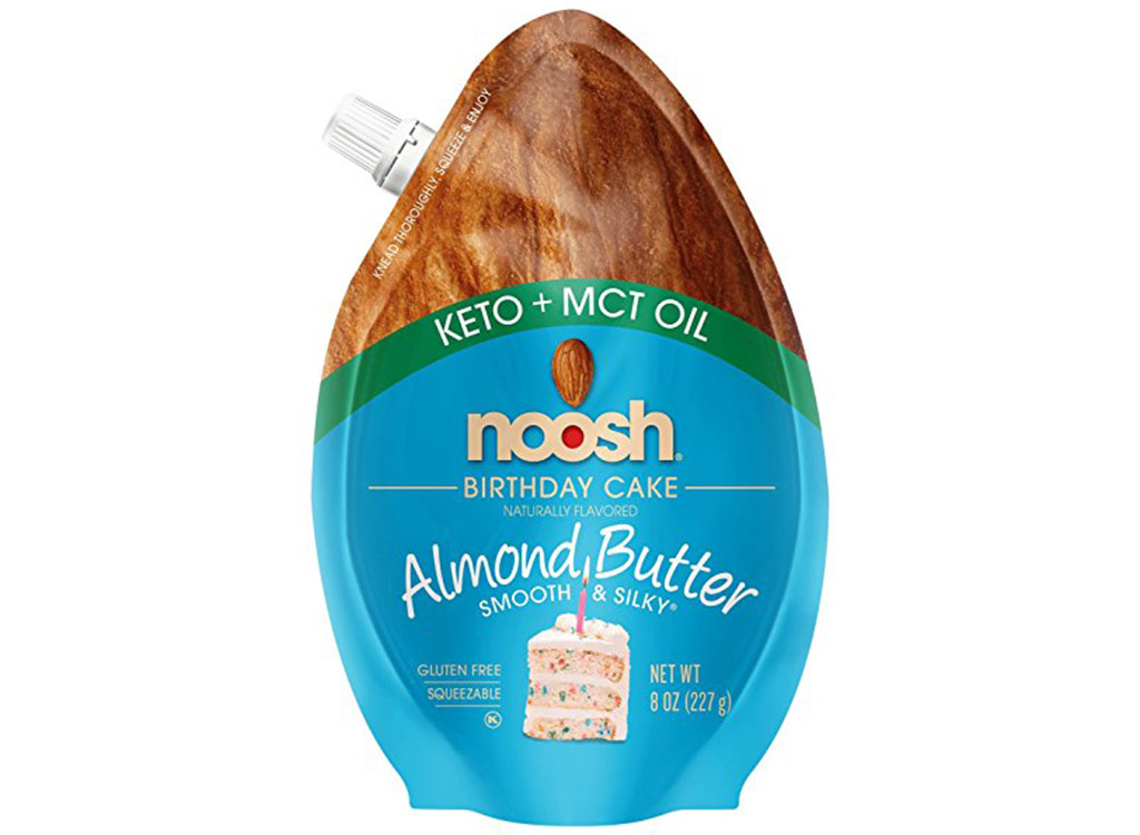 Noosh keto almond butter birthday cake flavor keto snack