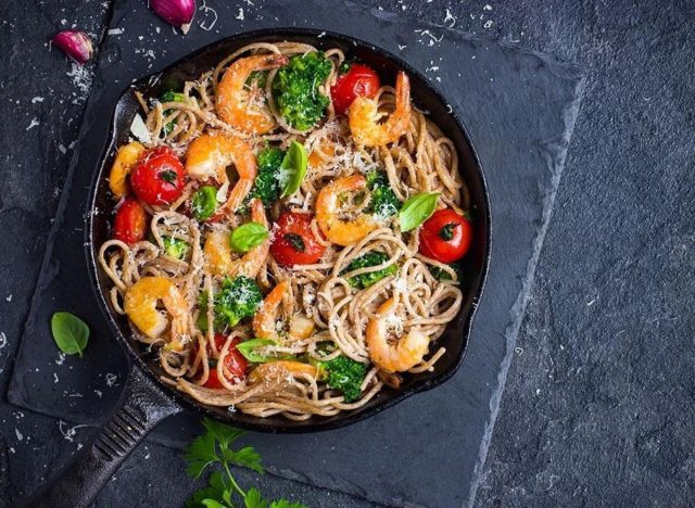 pasta-Parsley-shrimp