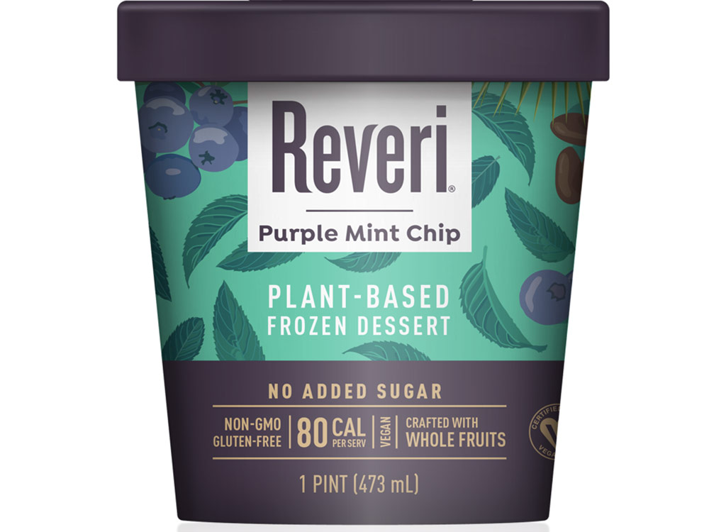 Reveri purple mint chip plant based ice cream