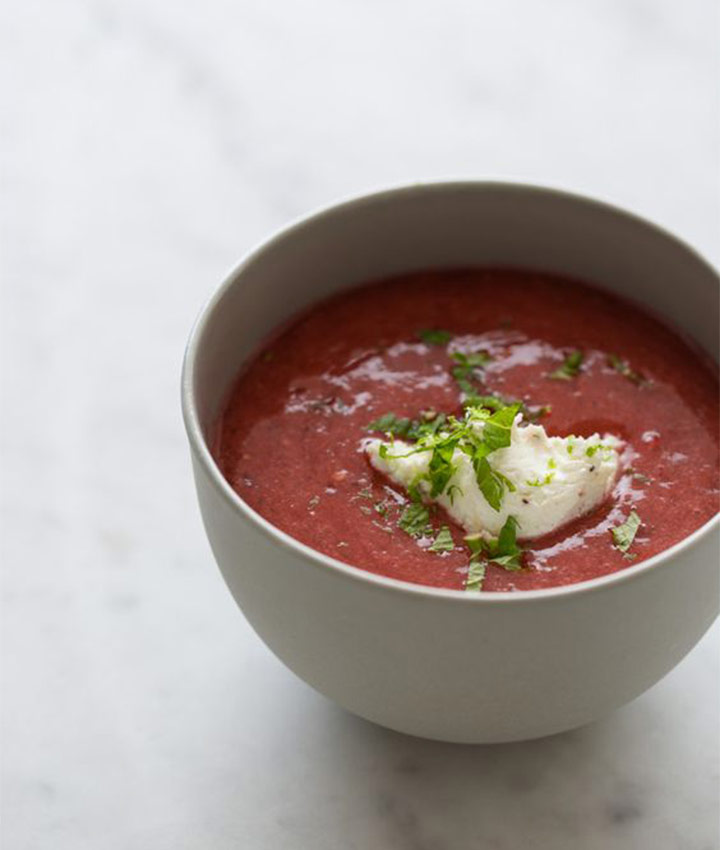 Strawberry and tomato gazpacho recipe