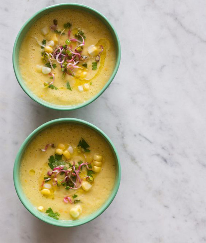 Sweet corn gazpacho recipe