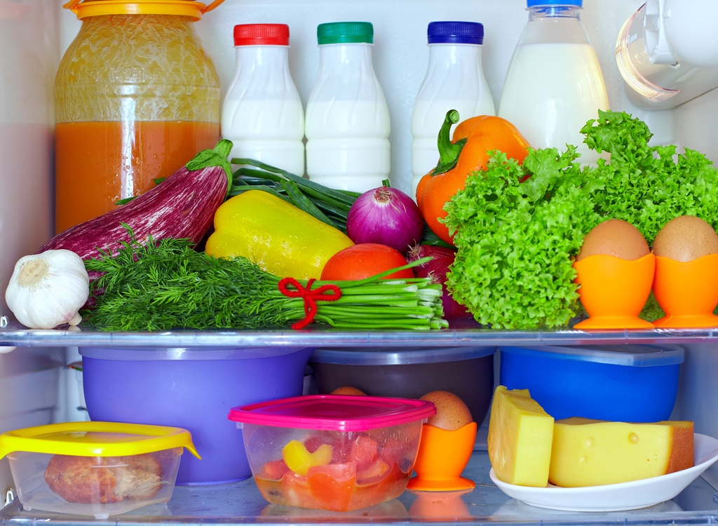 Crowded fridge