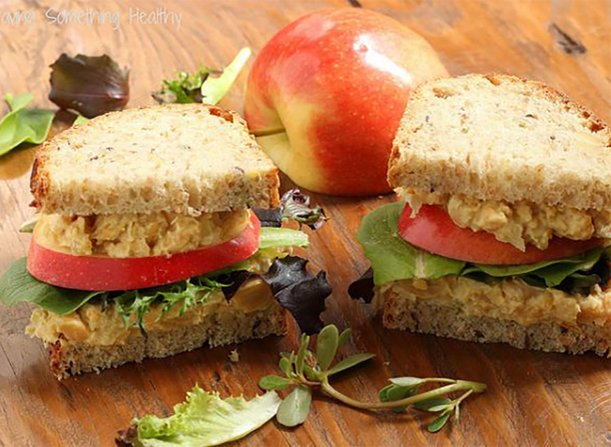 curried chickpea salad sandwich