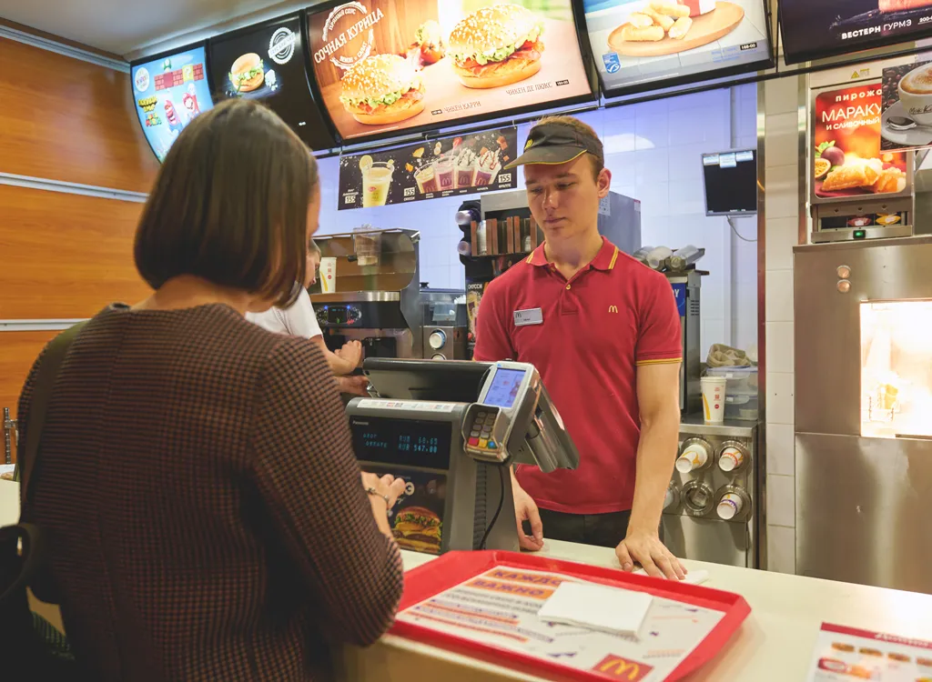 angry fast food employee