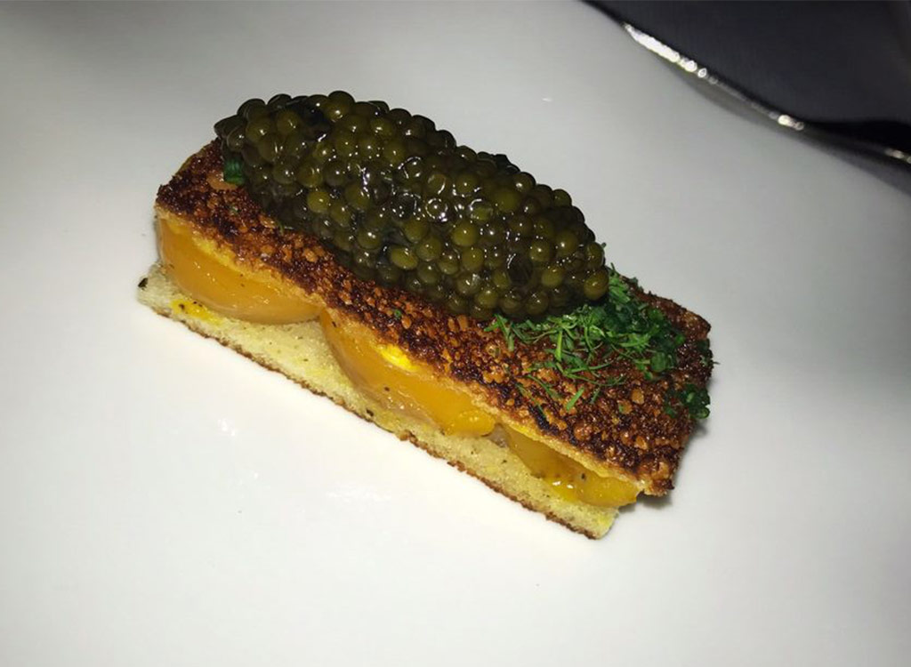 Caviar eggs toast from jean georges