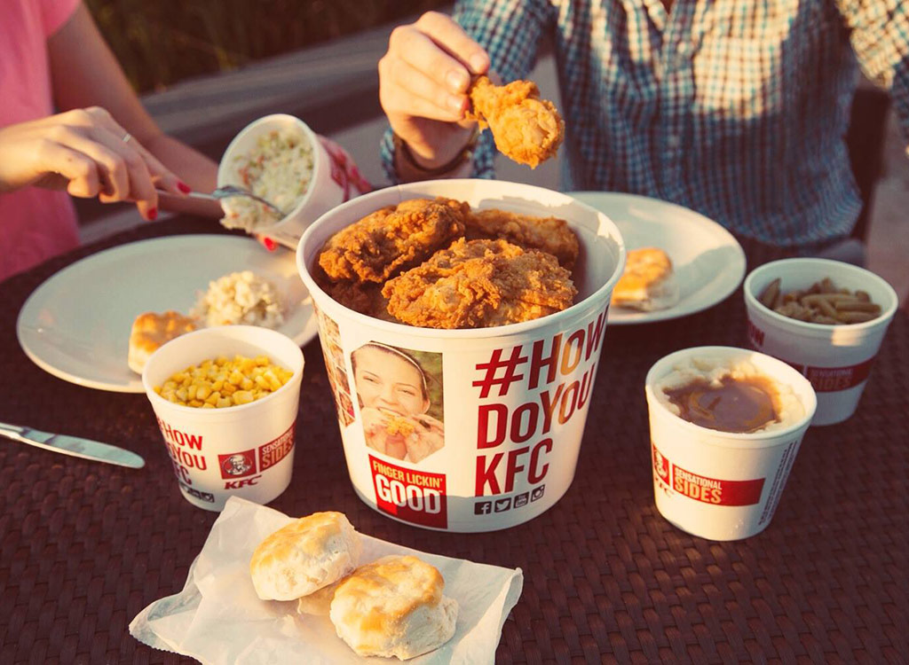 KFC menu