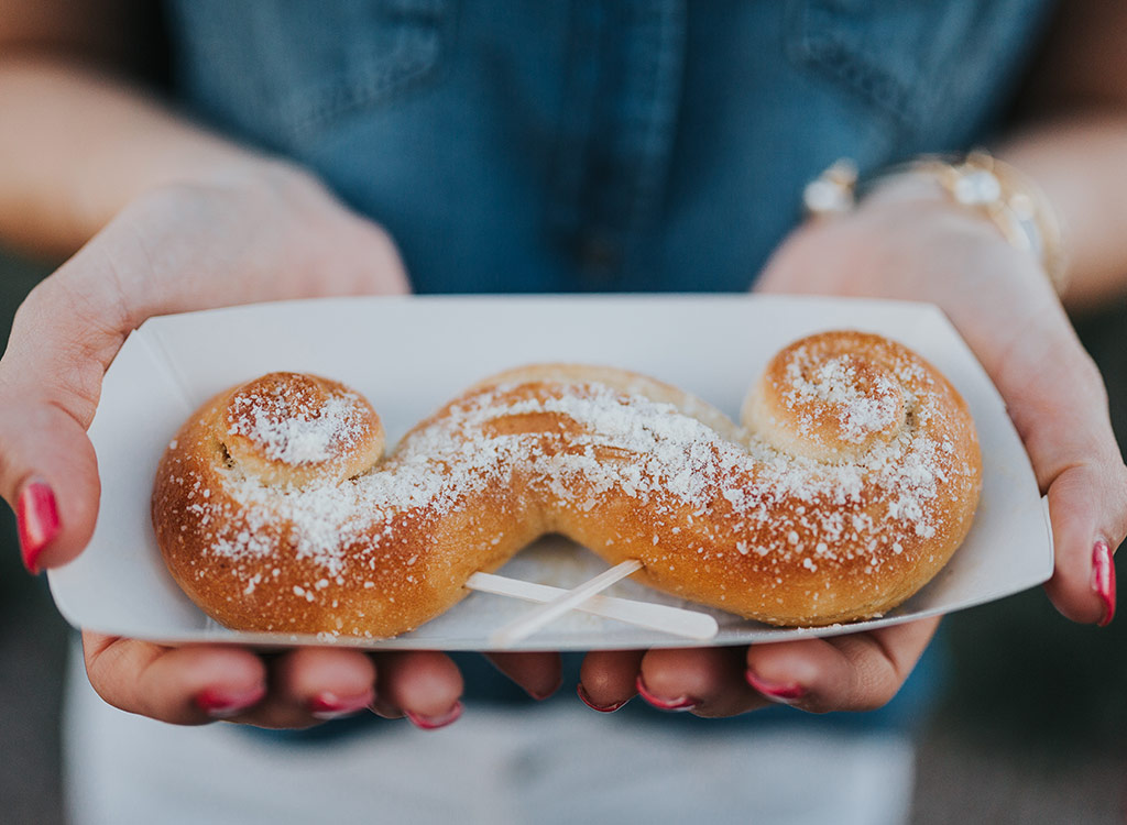 Mustache pretzels food truck