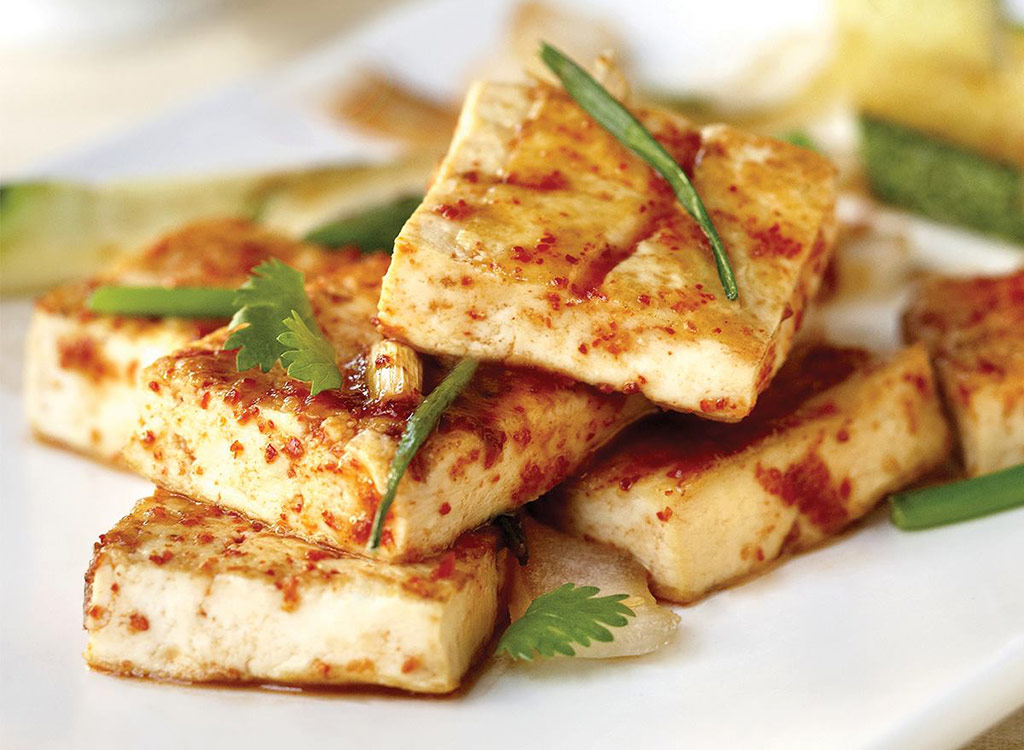 Spicy tofu steak