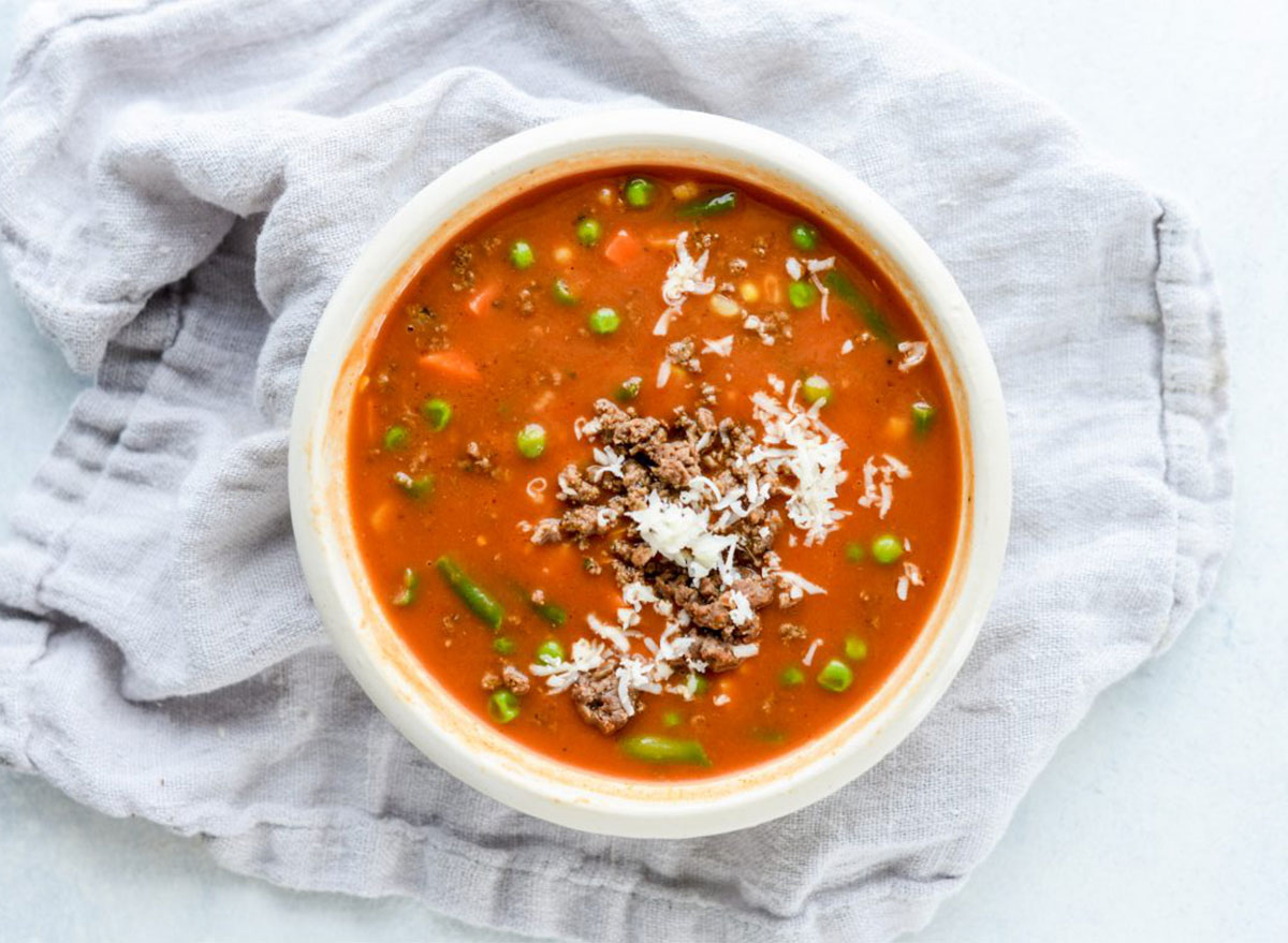 tomato pesto soup