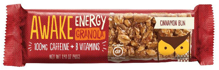 Awake cinnamon bun energy granola bar
