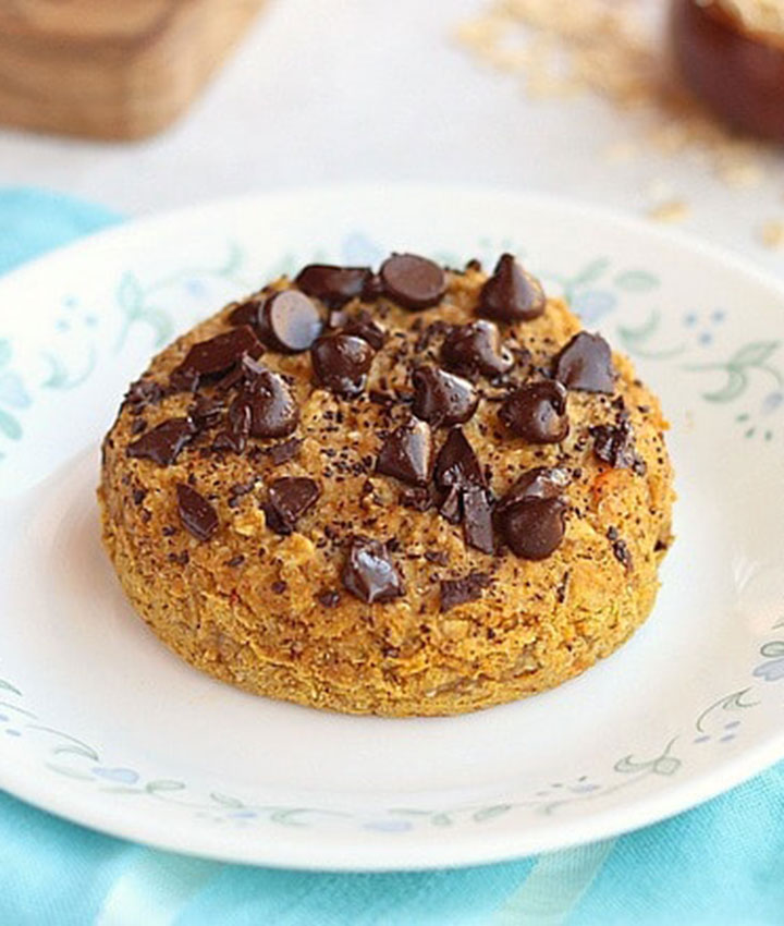 Chocolate chip sweet potato cakes for two